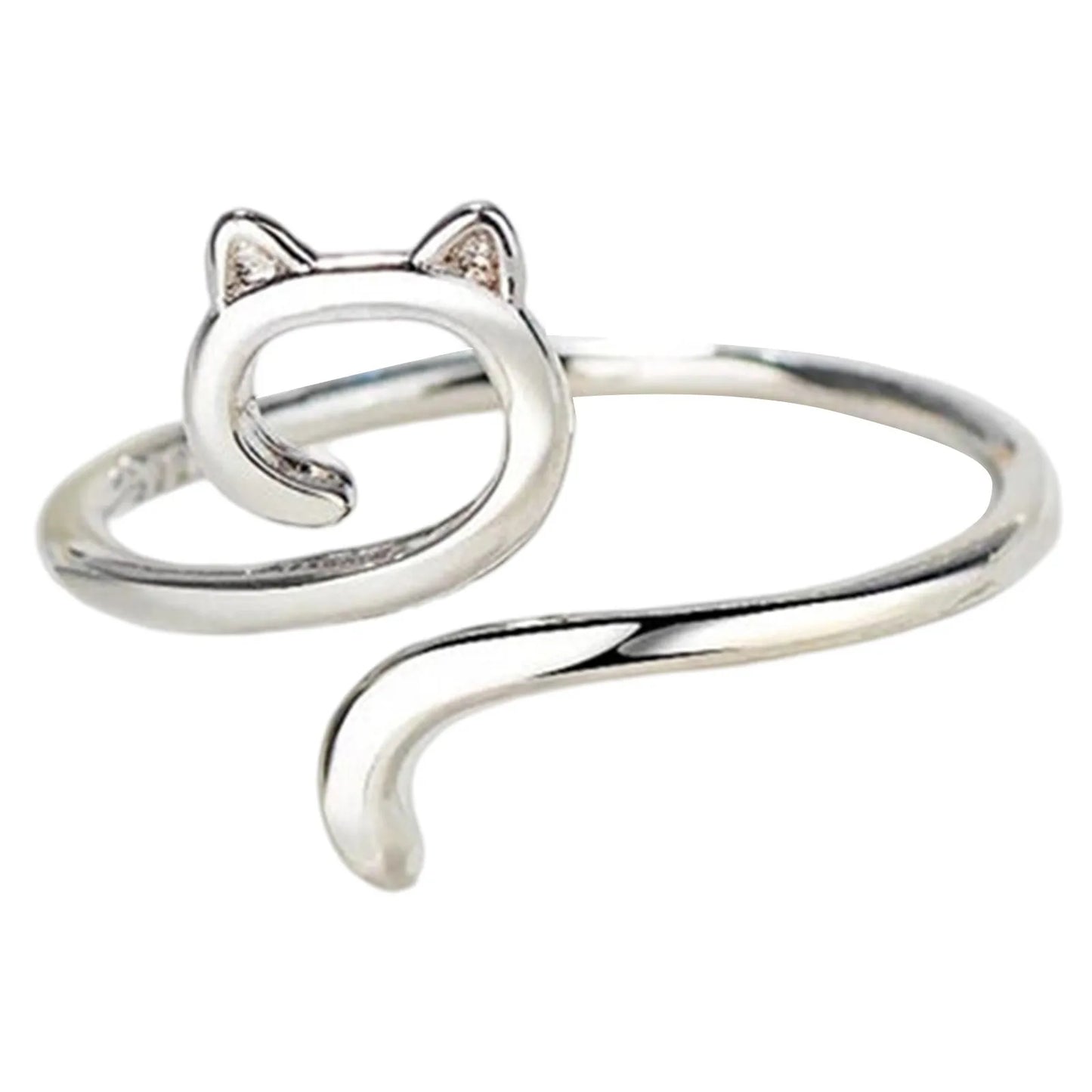 Yarn Ring- Cat Kitty Ears Adjustable Size- Crochet Ring Beginner